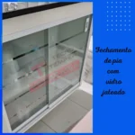 Fechamento de pia Tecno Temper - Vidraçaria em Niterói // Box de Banheiros, Espelhos, Vidros, Janelas