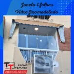 Janela 4 Folhas Vidro Modelado - Vidraçaria em Niterói // Box de Banheiros, Espelhos, Vidros, Janelas